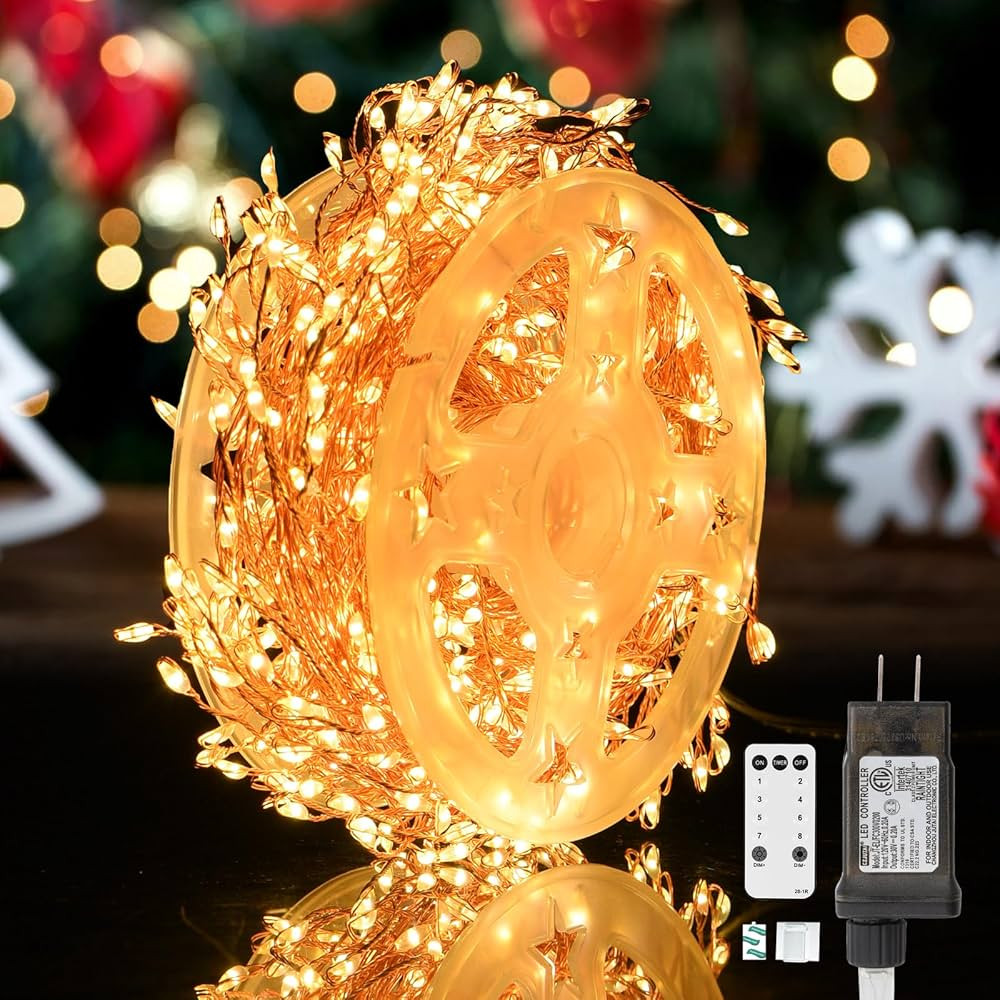 Dailyart Fairy Lights Plug in, 500 Led Fairy Lights with Remote 42Ft Small Warm Fairy Lights with... | Amazon (US)