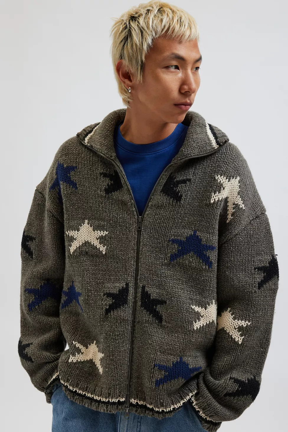 BDG Tacoma Patterned Full Zip Cardigan | Urban Outfitters (US and RoW)
