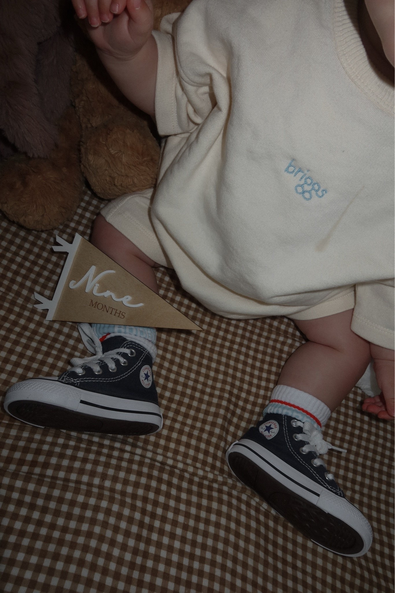 Matching set with custom name on it ! 

He’s in the 2T