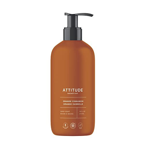ATTITUDE Liquid Hand Soap, EWG Verified, Plant and Mineral-Based, Vegan Personal Care Products, Orange Cinnamon, 16 Fl Oz | Amazon (US)