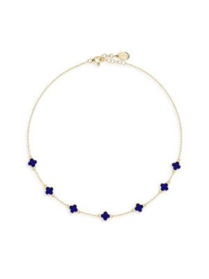 Timeless Treasures 14K Gold Vermeil & Enamel Clover Necklace | Saks Fifth Avenue OFF 5TH