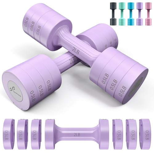 Adjustable Dumbbells Hand Weights Set: Sportneer 1 Pair 0.9-4.5KG (0.9-2.3KG) Fast Adjust Dumbbell Weight 6 In 1 Free Weights Barbells For Women Men Home Gym Workout Exercise Strength Training | Amazon (US)