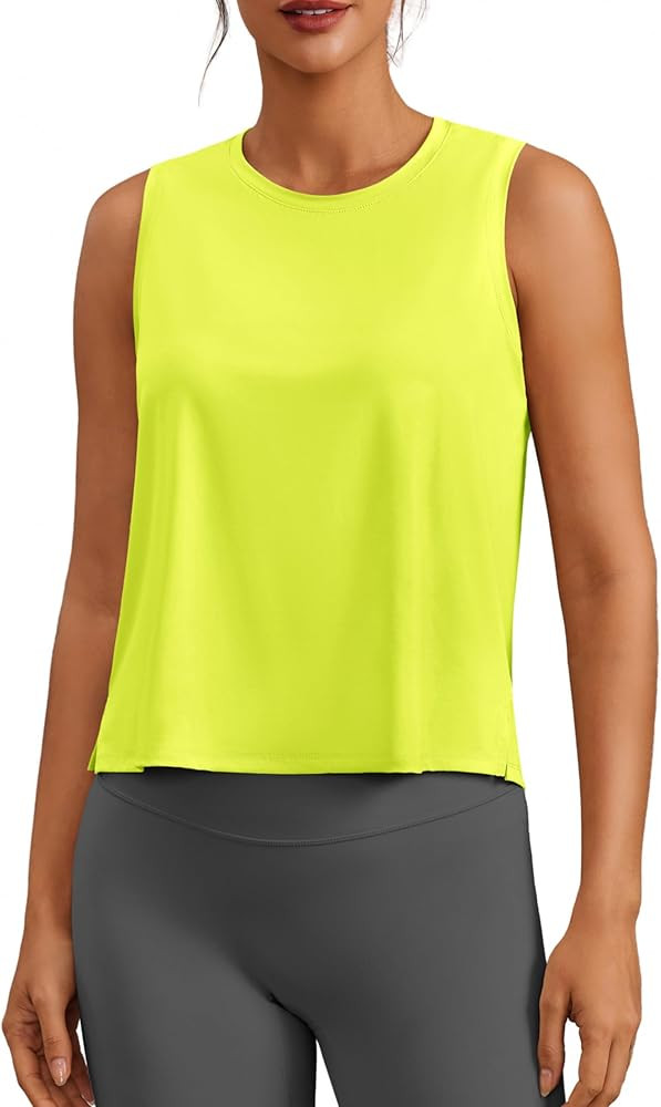 PINSPARK Ice Silk Athletic Tank Tops for Women Cooling Crop Tops | Amazon (US)