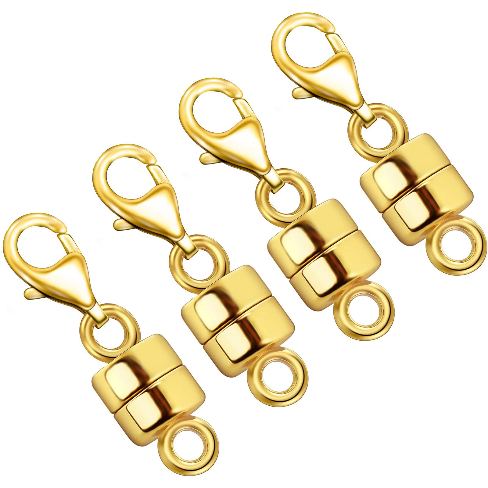 OHINGLT Magnetic Necklace Clasp Extra Strong, Gold Plated Magnet Jewelry Clasps Converters for Br... | Amazon (US)