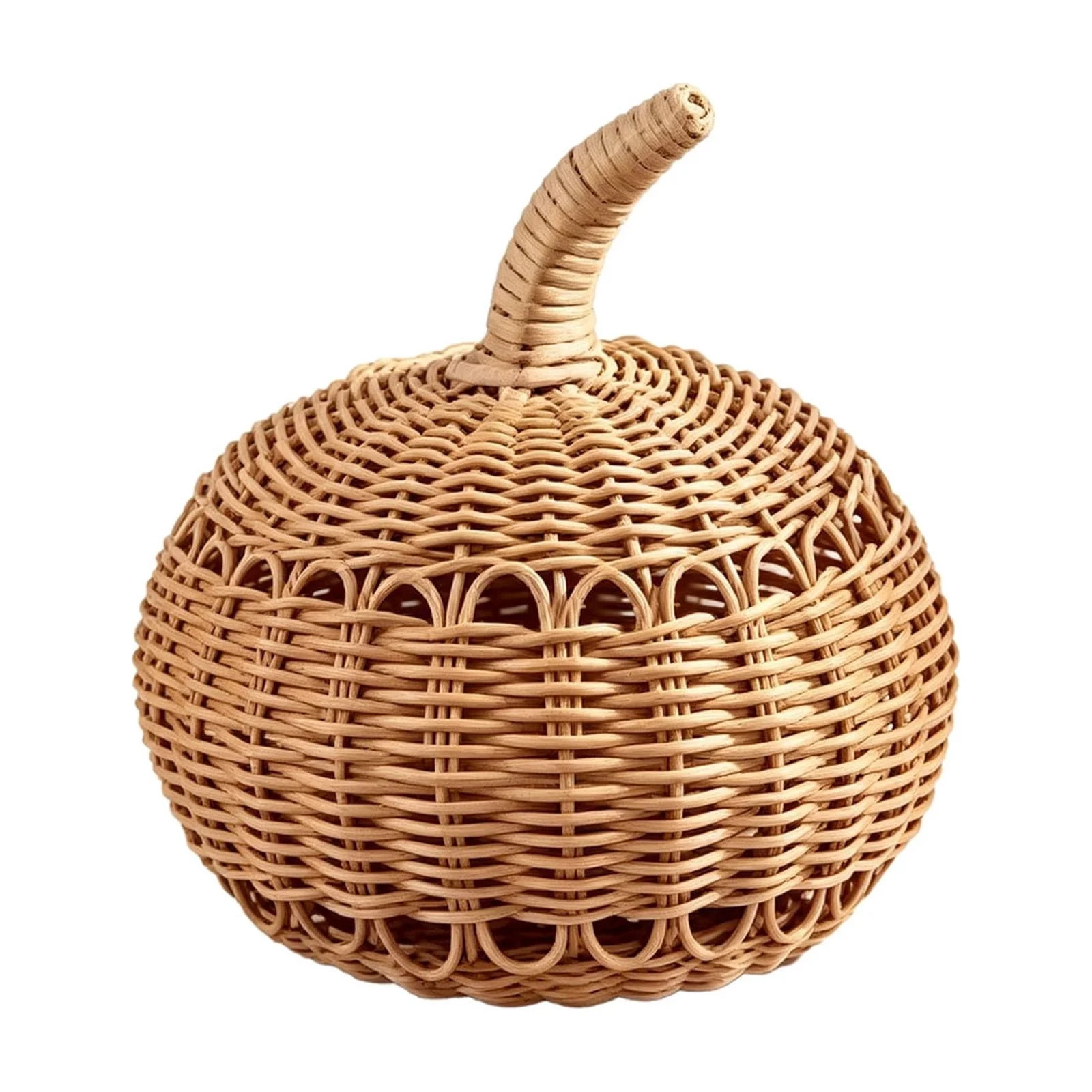 Fall Rattan Pumpkin Decoration, Rustic Hand Woven Wicker Pumpkin Statue, Halloween Pumpkin Decoration for Indoor Home Mantle Tabletop Decor | Walmart (US)