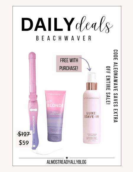Beachwaver is having a huge founders fave sale going on! The pink sunset curler regular prices is $127 and is now only $59 -Plus you get free gift with purchase and can use my code ALEONAWAVE to save on top of sale! That’s pretty big {deal} be sure to snag these beauties while you can for finale sale!! 

#LTKwedding #LTKsalealert #LTKunder100