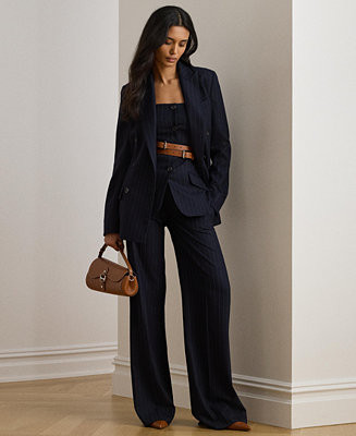 Women's Suiting-Welre Wool Twill Pinstripe Pants | Macy's