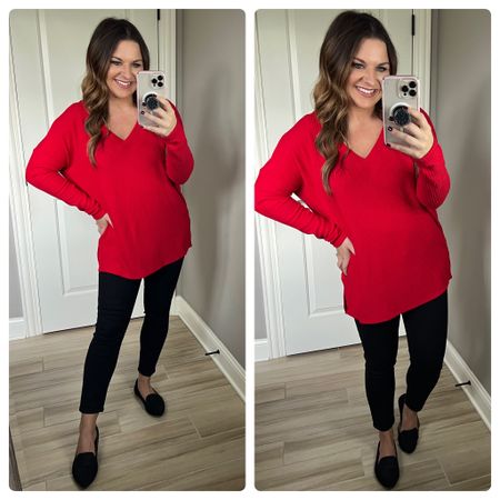 I usually save this shade of red for the holidays, but it will sell out, and I’m telling you… you have to grab this one! This tunic is under $16 and so soft! I love the length too. It can definitely be worn with leggings, but here’s how I’ll wear it to work! 
#ad #walmart #walmartfashion 

#LTKunder50 #LTKHoliday #LTKSeasonal