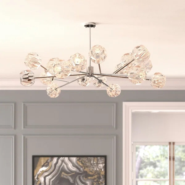 Titus 18 - Light Dimmable Sputnik Modern Chandelier with K9 Crystal Shades | Wayfair North America
