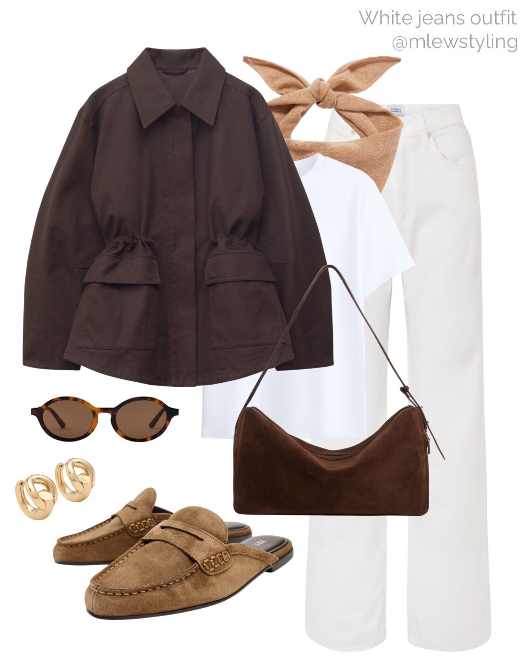 Spring outfit with white jeans 🌼

Tags: neutral outfit, weekend look, other stories cinched waist jacket, white tee, Elleme shoulder bag, leather loafer mules, Miu Miu dupe Zara sunglasses, gold earrings, capsule wardrobe, spring trends, casual office outfit 

#LTKWorkwear #LTKSeasonal #LTKootd