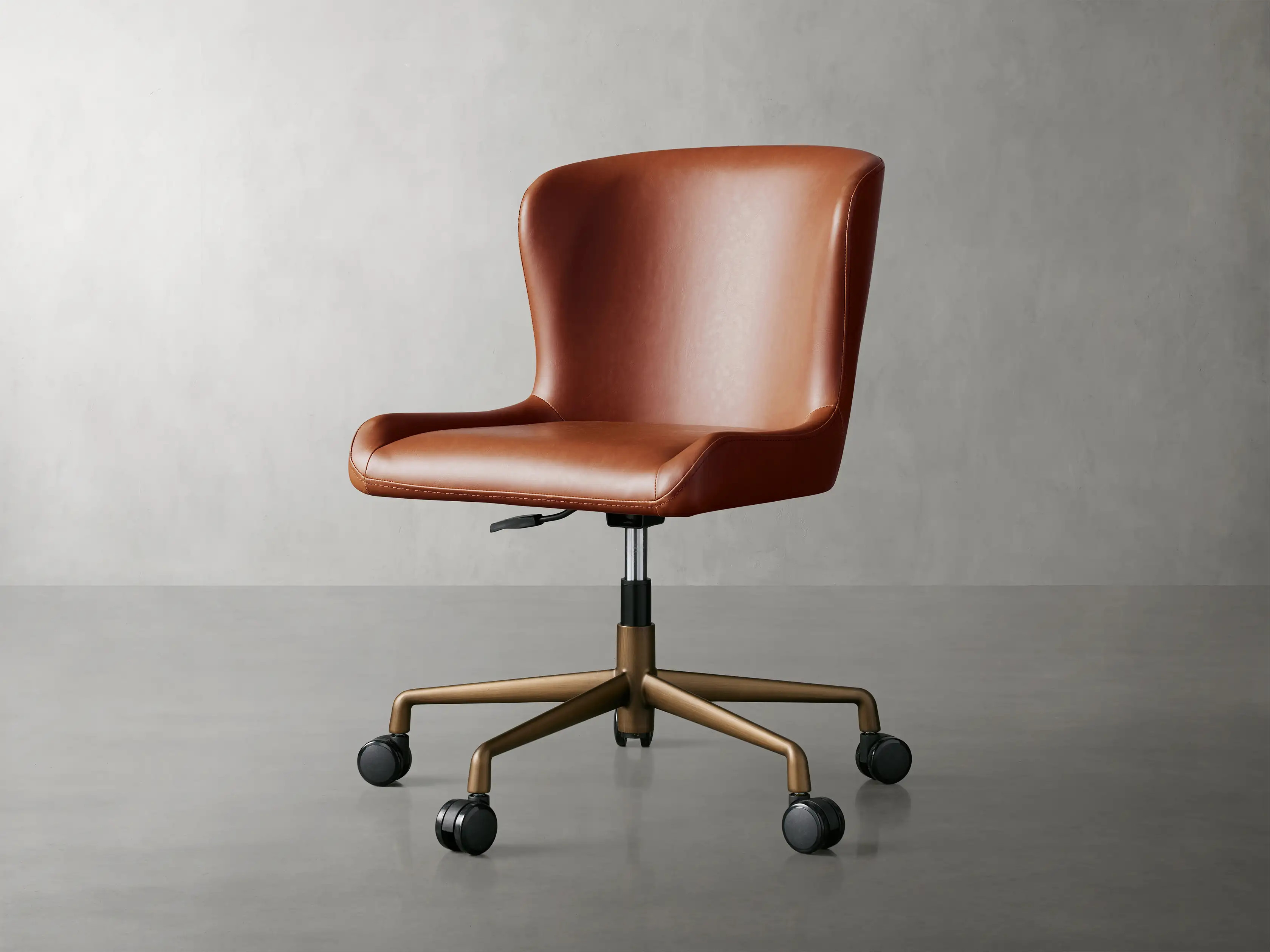 Kirsten Faux Leather Desk Chair | Arhaus