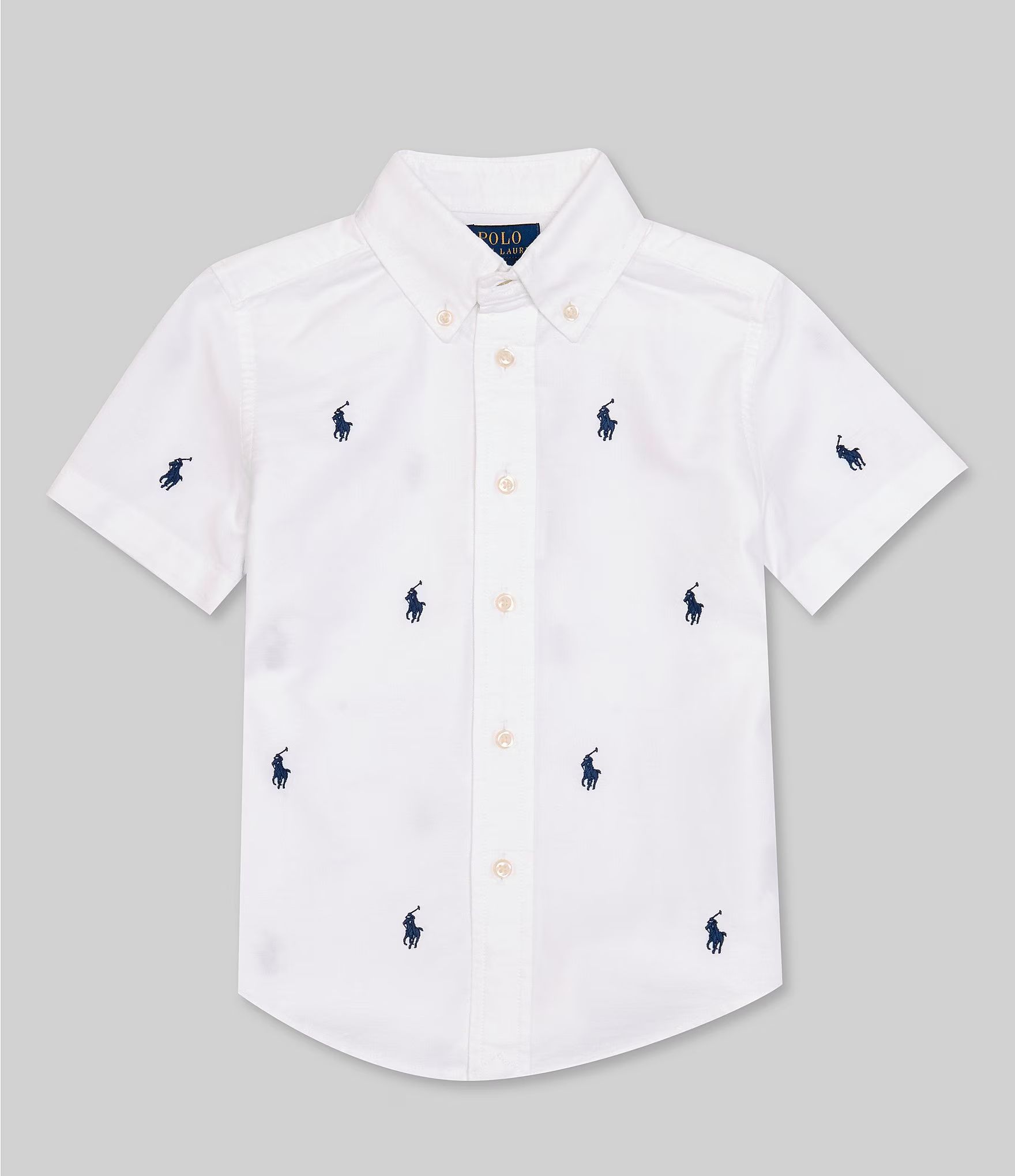 Polo Ralph Lauren Little Boys 2T-7 Short Sleeve Polo Pony Oxford Shirt | Dillard's | Dillard's