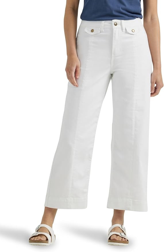 Lee Women's Legendary Wide Leg Seamed Crop Capri Jean | Amazon (US)
