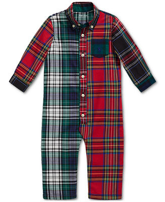 Polo Ralph Lauren Baby One-Piece Cotton Plaid Coverall - Macy's | Macy's