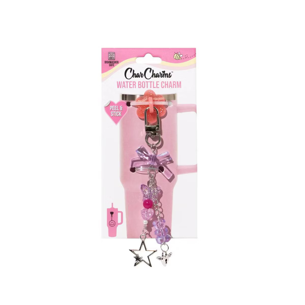 CharCharms Charm with Stick on Hook Pastel Pink | Target