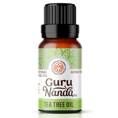 GuruNanda Tea Tree Essential Oil (0.5 Fl Oz) - 100% Pure, Natural and Undiluted Essential Oil for Diffusers - Perfect for Aromatherapy, Massages & DIY Recipes - Helps in Skin and Hair Care | Amazon (US)