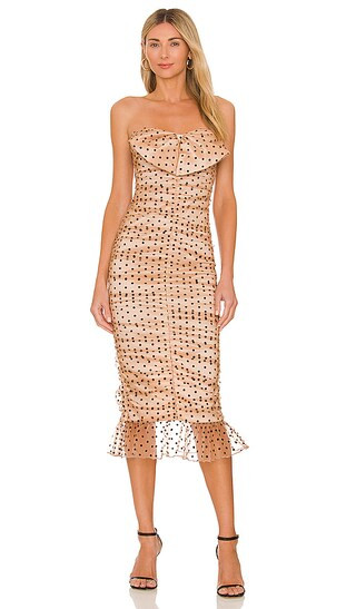 Eloise Midi Dress in Dark Nude | Revolve Clothing (Global)