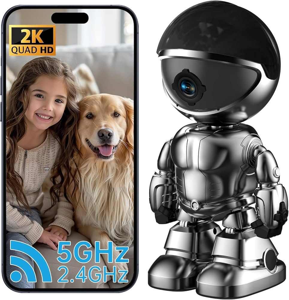 Cámara para interiores, 2k 0.18 oz/2.4ghz WiFi Pet Cámara para perros con aplicación de teléf... | Amazon (US)