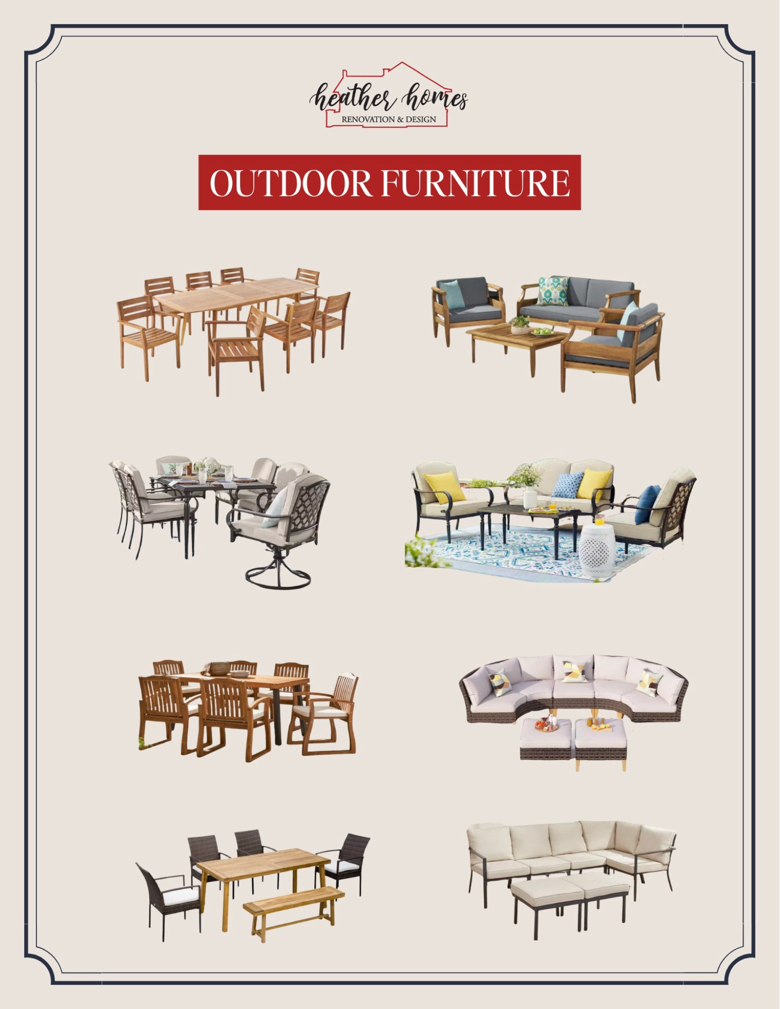 It’s screen porch kind of weather so here’s some outdoor seating options for you  