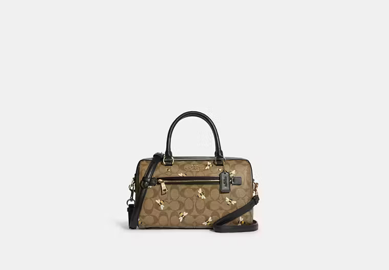 Rowan Satchel In Signature Canvas With Bee Print | Coach Outlet US