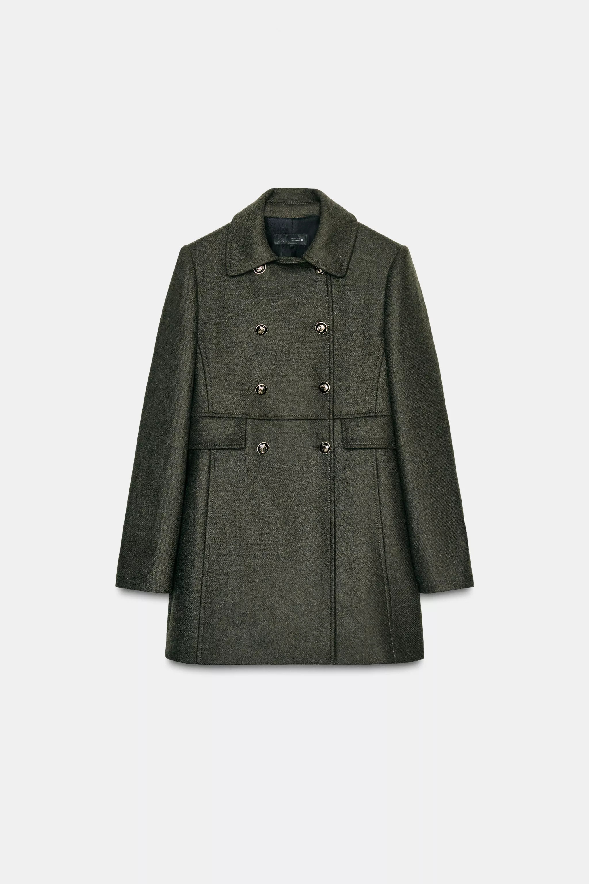 DOUBLE BREASTED WOOL BLEND COAT | Zara Canada