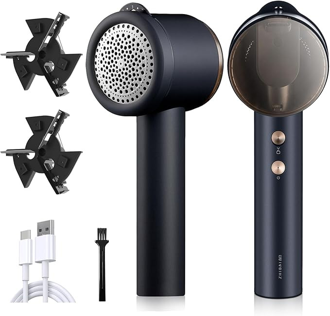 Fabric Shaver for Clothing, ZHIBAI Rechargeable Fuzz Remover, Electric Lint Shaver with 3-Blades ... | Amazon (US)