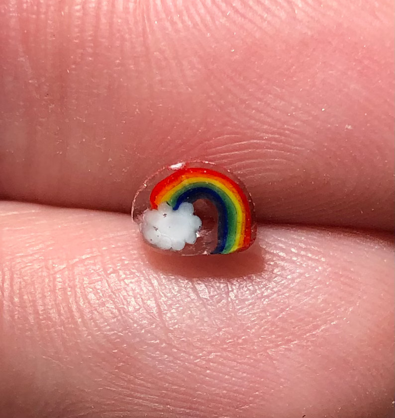 Rainbow With a Cloud COE104 Murrini - Etsy | Etsy (US)