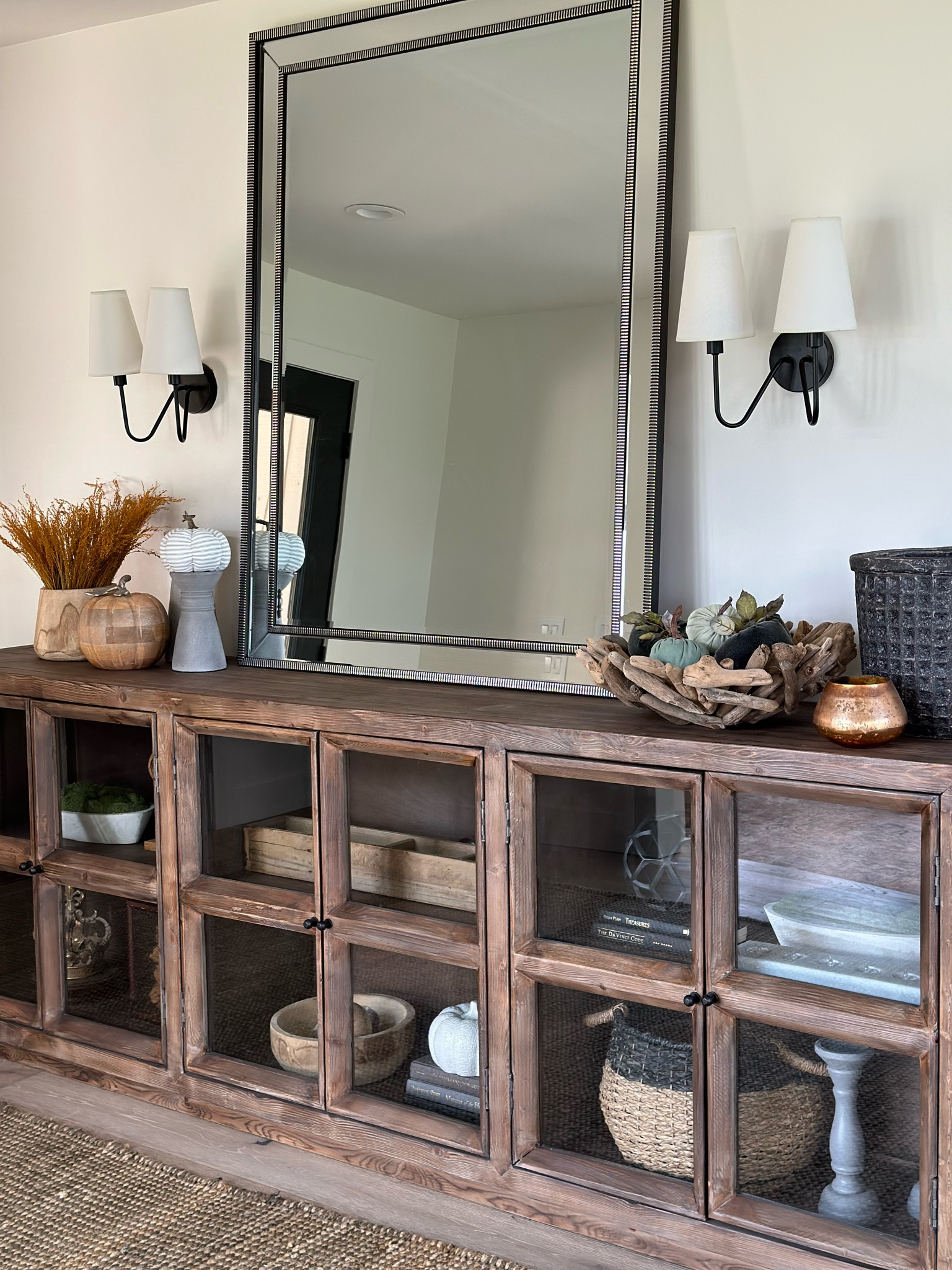 Entryway inspo. Fall entryway. Rustic modern. 

#LTKhome #LTKHalloween #LTKSeasonal