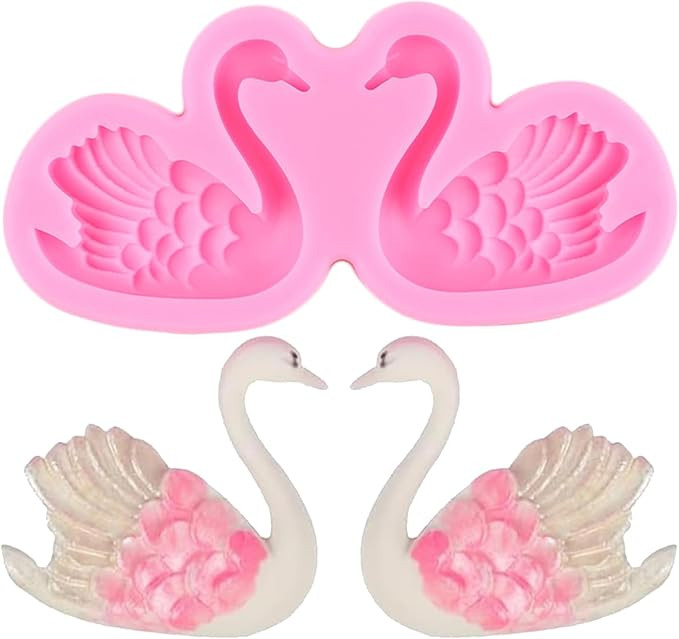 Swan Silicone Fondant Molds For Cake Decorating Cupcake Topper Chocolate Candy Gum Paste Polymer ... | Amazon (US)