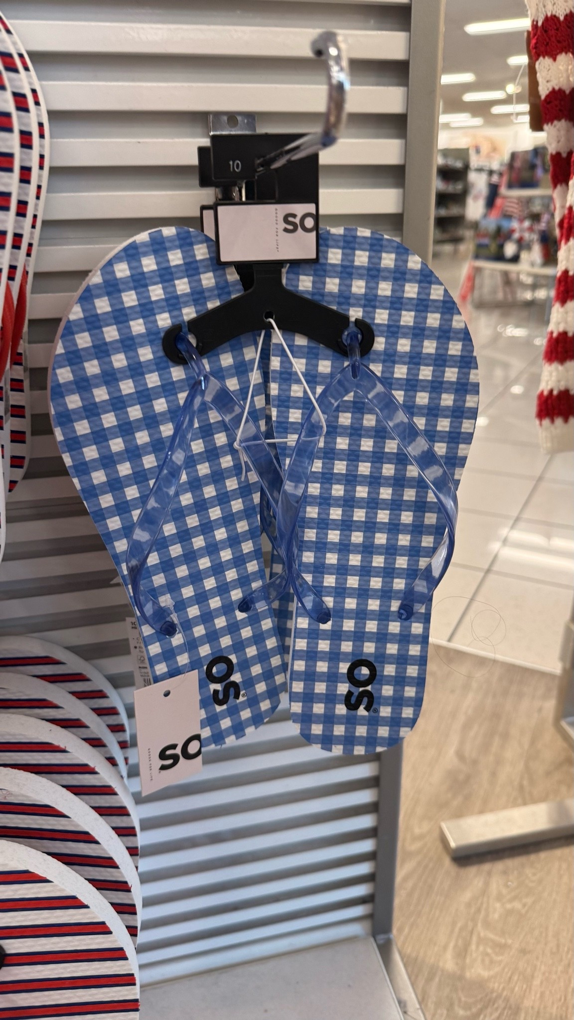 Summer sandals that actually have personality 👀 Obsessed with these SO brand flip flops from Kohl’s — the blue gingham pair gives all the summer vibes and major 4th of July energy. Lightweight, cute, and budget-friendly — perfect for the pool, the beach, or literally just running errands in the heat.

#LTKshoecrush #LTKfindsunder50 #KohlsFinds #KohlsStyle #FlipFlops #SummerSandals #GinghamStyle #RedWhiteAndBlue #4thOfJulyOutfit #SummerShoes #AffordableStyle #BeachReady #SummerVibes2026 #SOBrand

#LTKSaleAlert