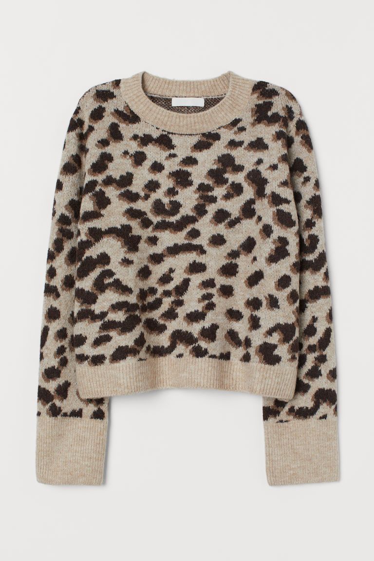 H & M - Jacquard-knit Sweater - Beige | H&M (US + CA)