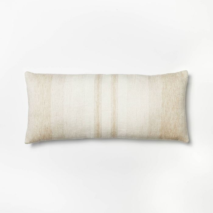 Oversized Woven Lumbar Throw Pillow Cream/Neutral - Threshold™ designed with Studio McGee | Target