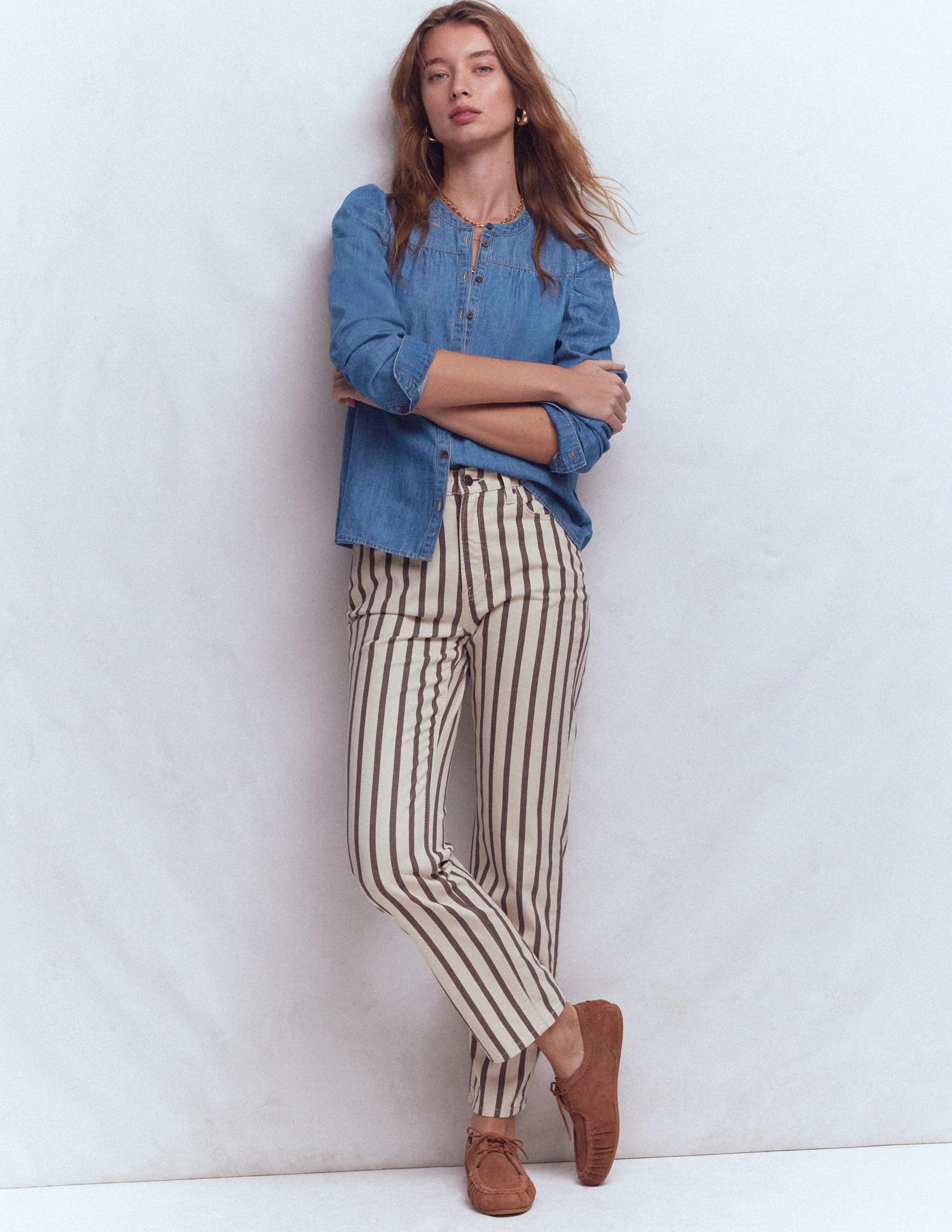 Mutton Denim Shirt-Mid Blue | Boden (US)