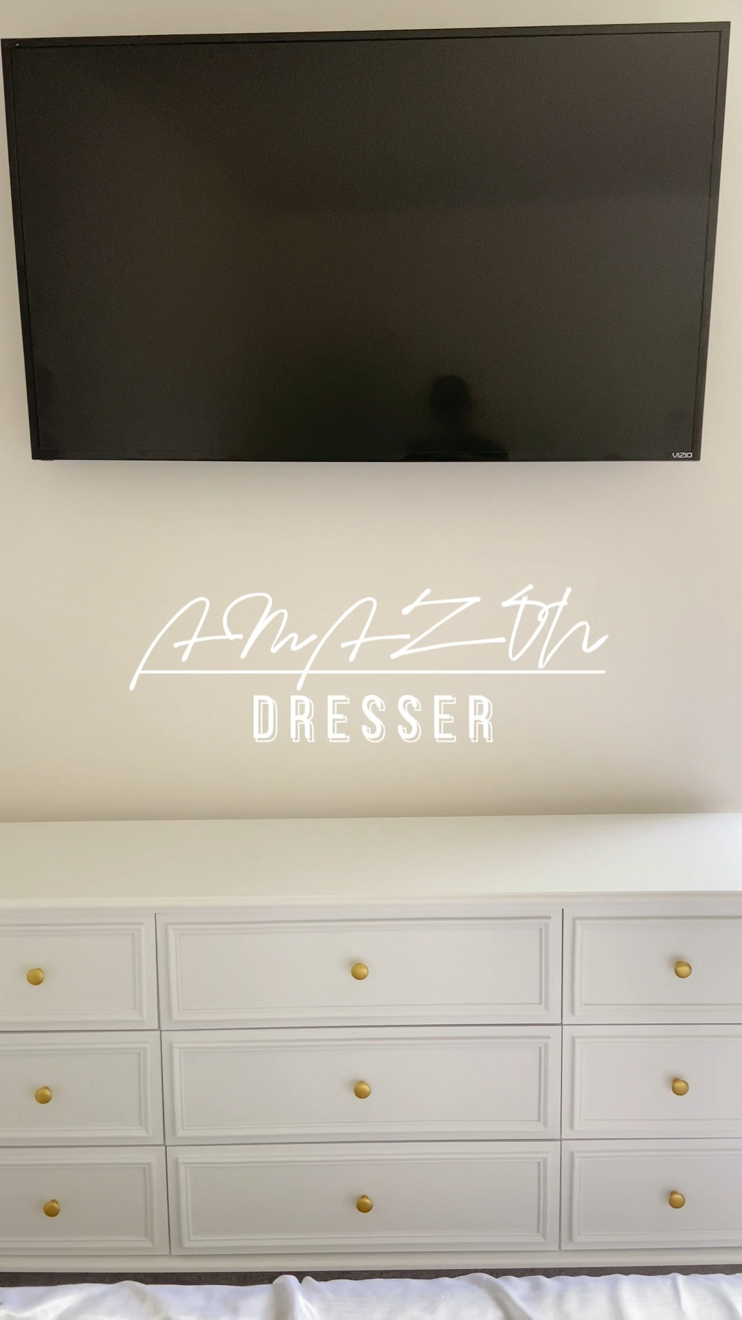 Amazon bedroom find. This is a 9 drawer dresser. True white color with gold nobs. 

#LTKhome #LTKFind