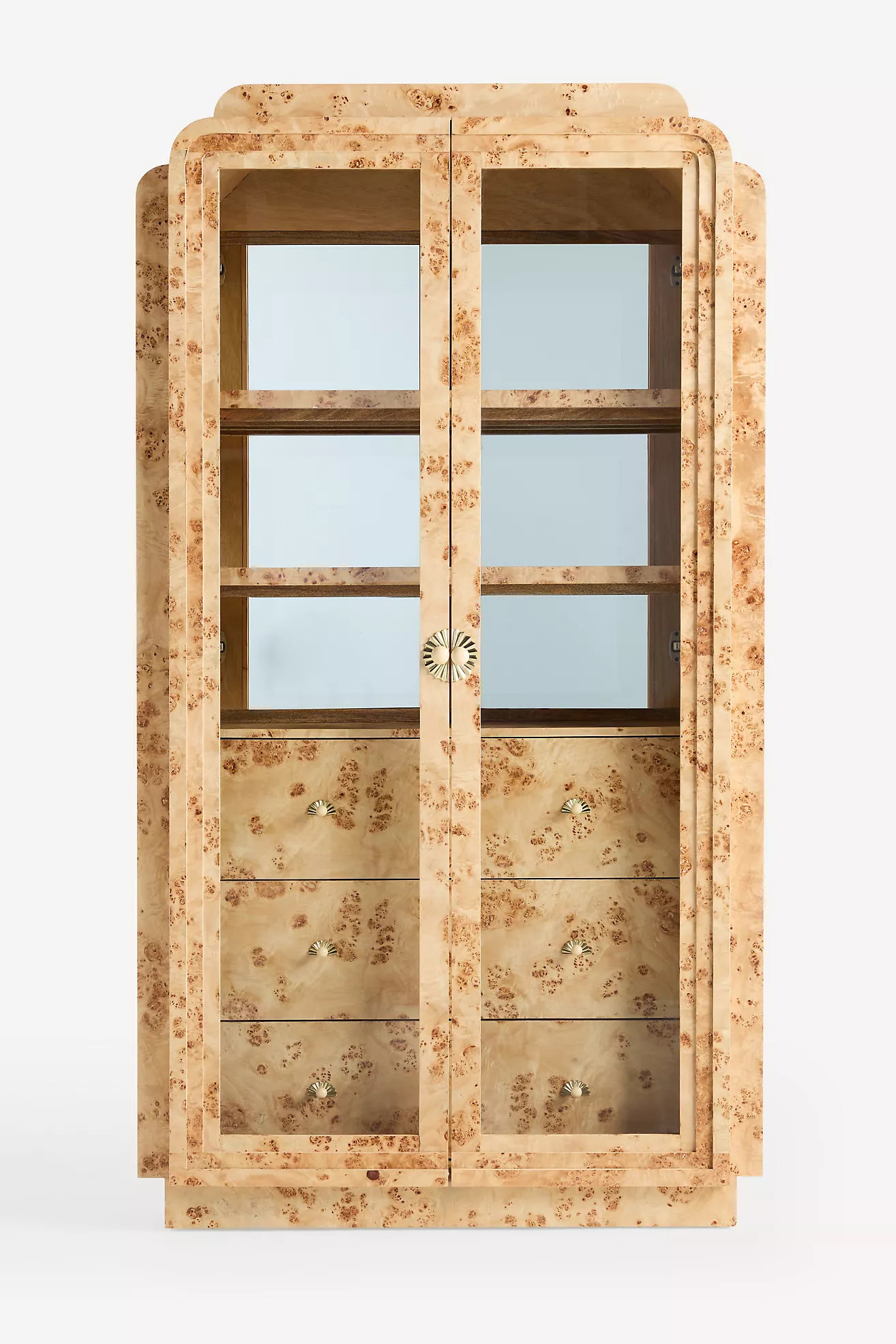Betti Burl Wood Display Hutch | Anthropologie (US)