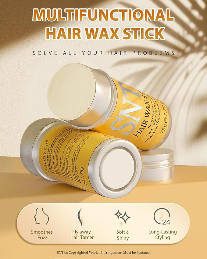 Samnyte Hair Wax Stick, Hair-Styling Waxes, Nourishing Accessories - Slick Stick for Women & Kids... | Amazon (US)