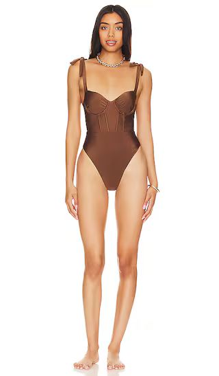 Effie One Piece in Cacao Brown | Revolve Clothing (Global)