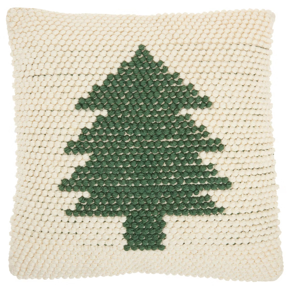 20"x20" Oversize Holiday Xmas Tree Loops Indoor Square Throw Pillow Green - Mina Victory | Target