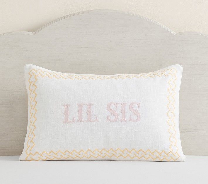 Lil Sis Pillow Cover | Pottery Barn Kids