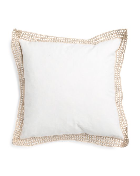 Made In India 20x20 Linen Look Pillow | TJ Maxx