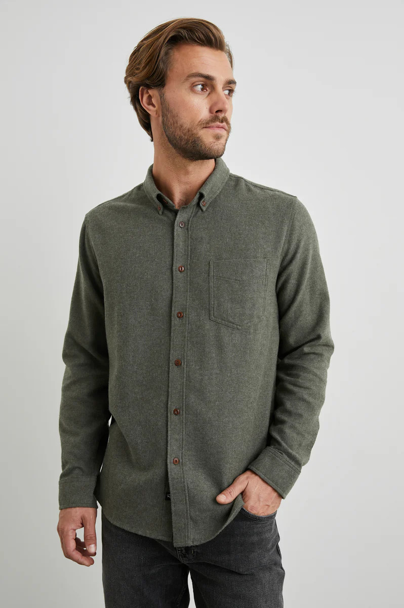 RUNSON SHIRT - HUNTER GREEN | Rails
