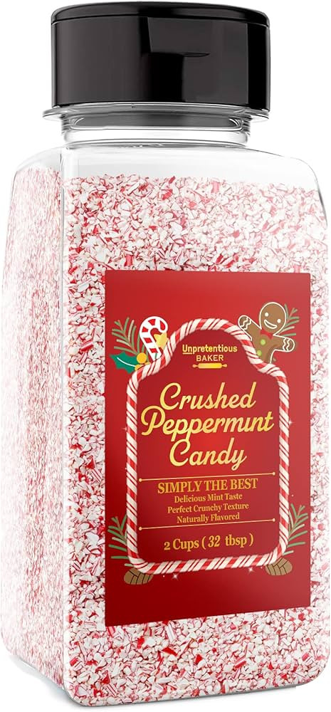 Unpretentious Crushed Peppermint Candy Pieces, 2 Cups, Cookies, Brownies & Other Treats | Amazon (US)