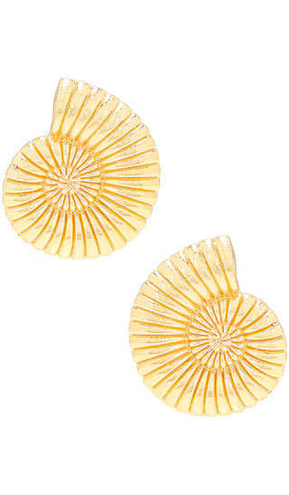 Vintage Shell Earrings in 18k Gold Plated Brass | Revolve Clothing (Global)