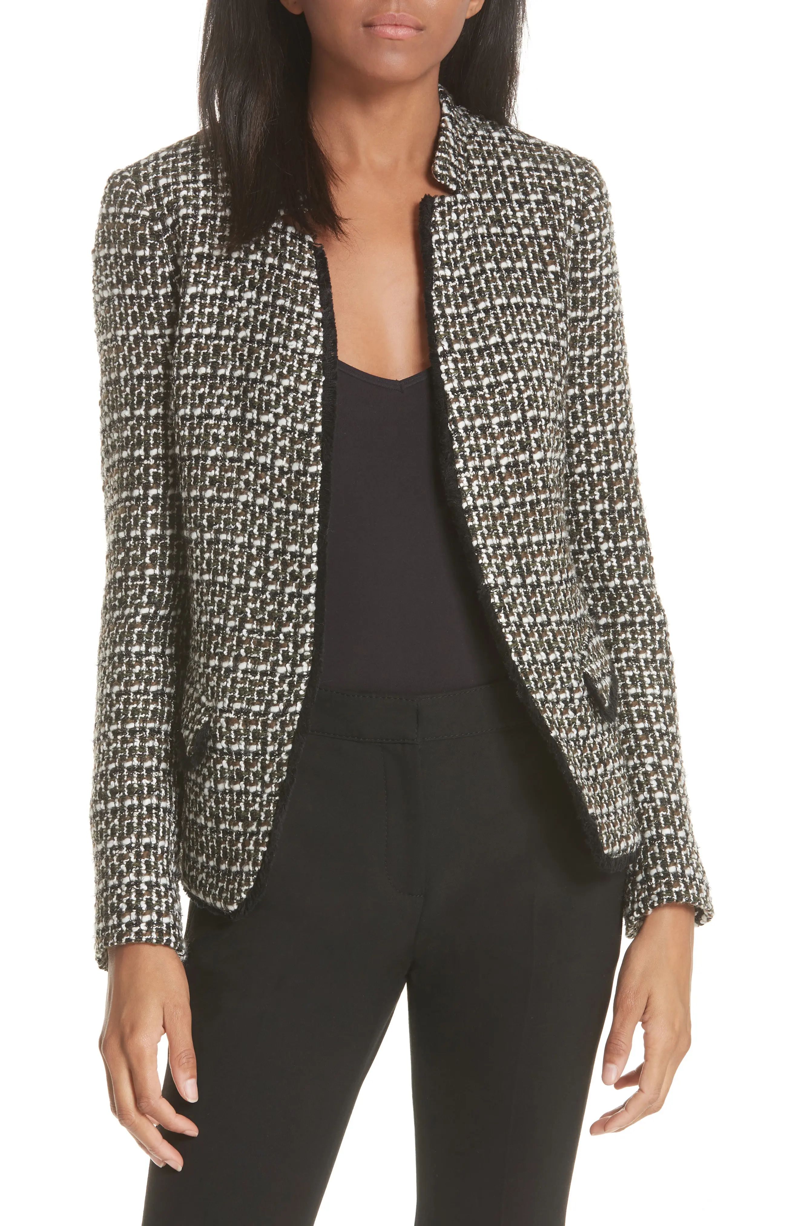 Helene Berman Notch Collar Tweed Jacket | Nordstrom