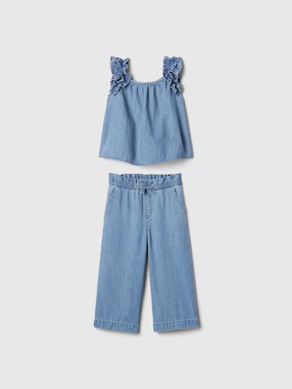 babyGap Ruffle Denim Outfit Set | Gap (US)