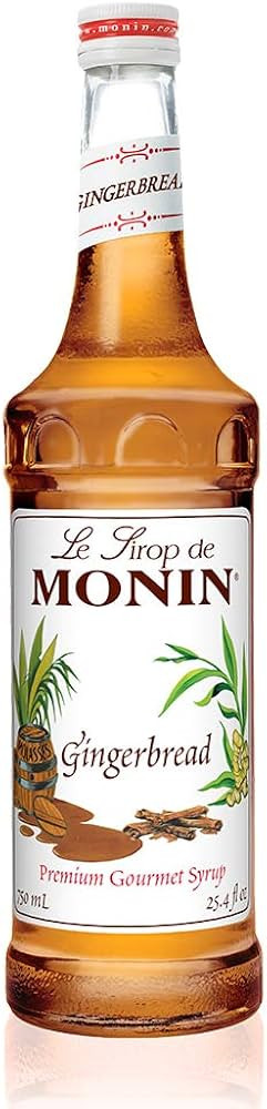 Monin - Gingerbread Syrup, Hint of Nutmeg and Cinnamon, Natural Flavors, Great for Lattes, Mochas... | Amazon (US)