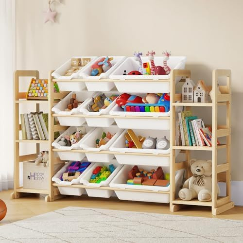 Extra Large Toy Storage - Toy Storage Organizer, Wooden Toy Organizer with 6 Side Shelves and 12 ... | Amazon (US)