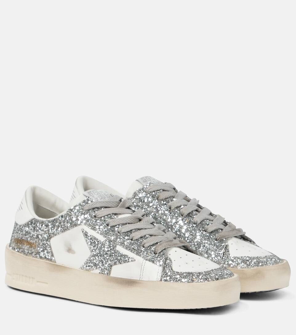 Stardan leather and glitter sneakers | Mytheresa (INTL)