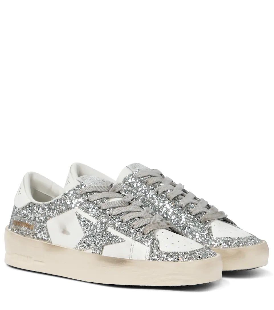 Stardan leather and glitter sneakers | Mytheresa (US/CA)