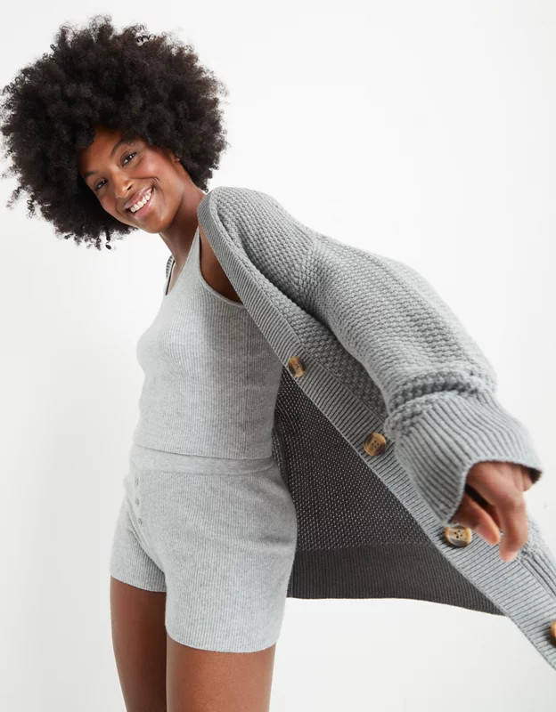 Aerie Oversized Varsity Cardigan | American Eagle Outfitters (US & CA)